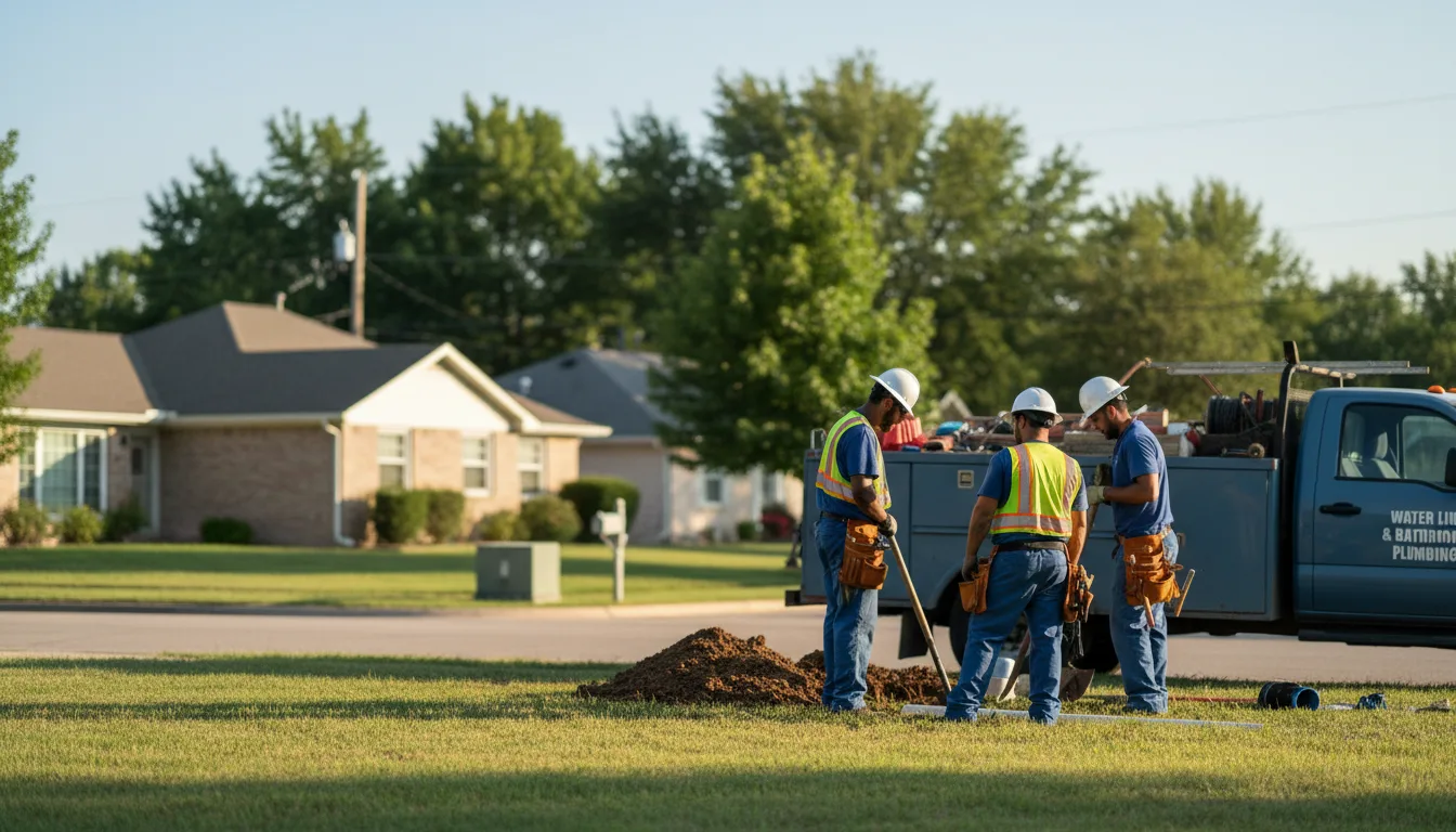 Residential water line and bathroom plumbing service in Cherry Point, NC